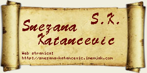 Snežana Katančević vizit kartica